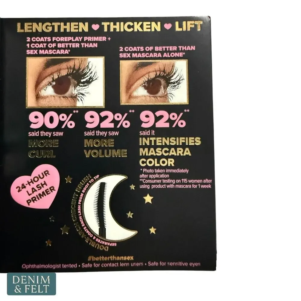 NEW Too Faced Better Than‎ Sex Foreplay Mascara 4ml 2pc Set Mini Travel Size